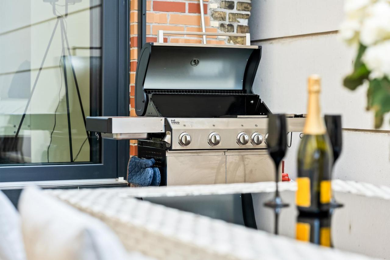 Ferienwohnung Lit Living - Luxus Loft - Box Spring - Air Con - Bbq - Panorama City Airport City Airport Mannheim Exterior foto